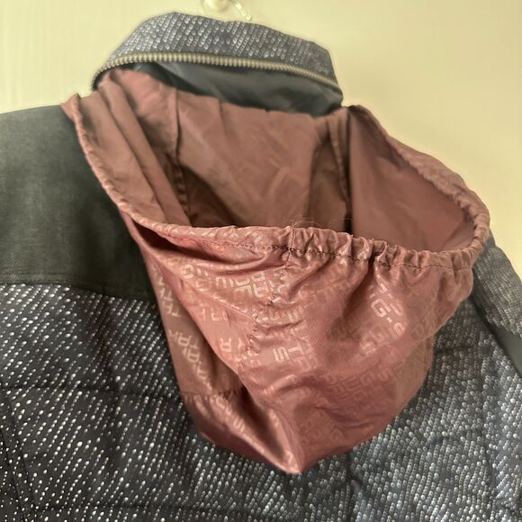 G-STAR RAW Womens Blizzard Tromp Hooded Jacket Coat Black Maroon Size Medium - Picture 13 of 13